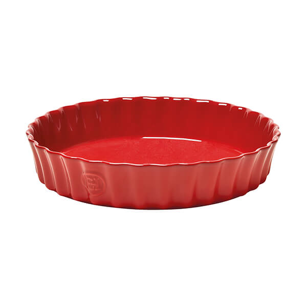 Emile Henry Burgundy Deep Tart Dish 29cm