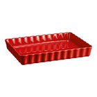 Emile Henry Burgundy Deep Rectangular Tart Dish 34cm x 24cm
