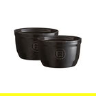 Emile Henry Charcoal No.9 Ramekin Set Of 2