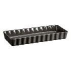 Emile Henry Charcoal Narrow Rectangular Tart Dish 36cm x 15cm
