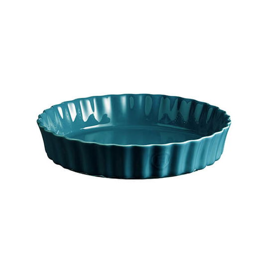 Emile Henry Mediterranean Blue Deep Tart Dish 29cm