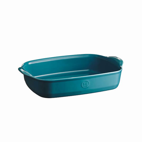 Emile Henry Mediterranean Blue Ultime Rectangular Baking Dish 36.5cm x 23.5cm