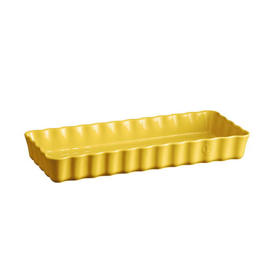 Emile Henry Provence Yellow Narrow Rectangular Tart Dish 36cm x 15cm