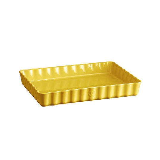 Emile Henry Provence Yellow Deep Rectangular Tart Dish 34cm x 24cm