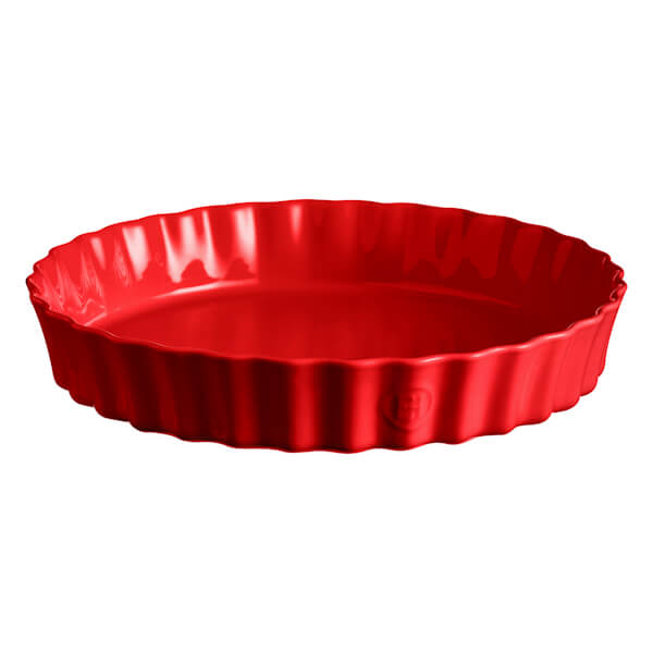 Emile Henry Burgundy Deep Tart Dish 32cm