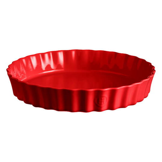 Emile Henry Burgundy Deep Tart Dish 32cm