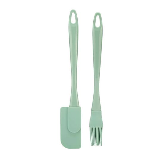 Fusion Twist Mini Pastry Brush & Jar Scraper Set Mint