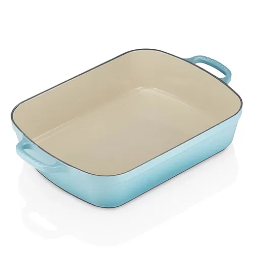 Le Creuset Signature Teal Cast Iron 33cm Rectangular Roaster