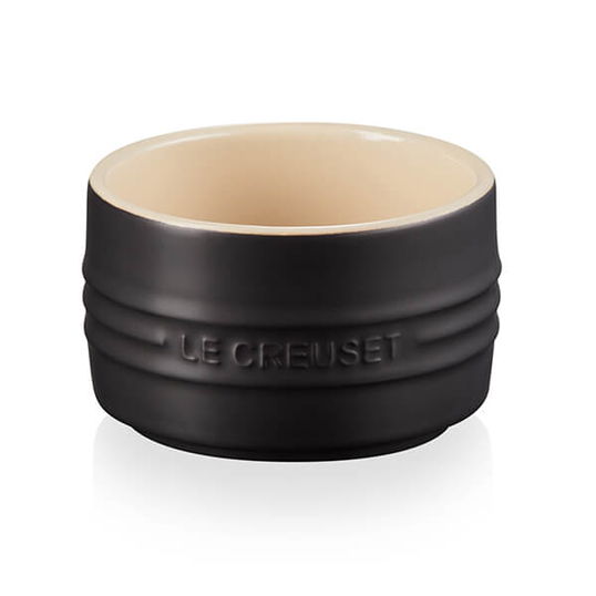 Le Creuset Satin Black Stoneware Stackable Ramekin