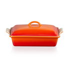 Le Creuset Volcanic Stoneware 33cm Heritage Rectangular Dish With Lid