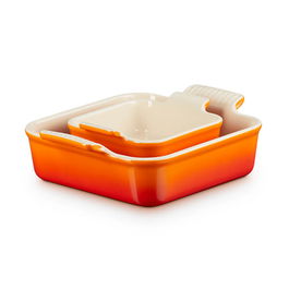 Le Creuset Volcanic Square Deep Dish 2 Piece Set