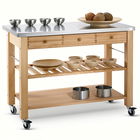 Eddingtons Lambourn Three Drawer With A Stainless Steel Top Kitchen Trolley
