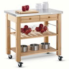Eddingtons Lambourn Two Drawer With A Stainless Steel Top Kitchen Trolley