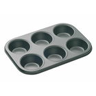Master Class Non-Stick Six Hole Deep Baking Pan 27 x 18cm