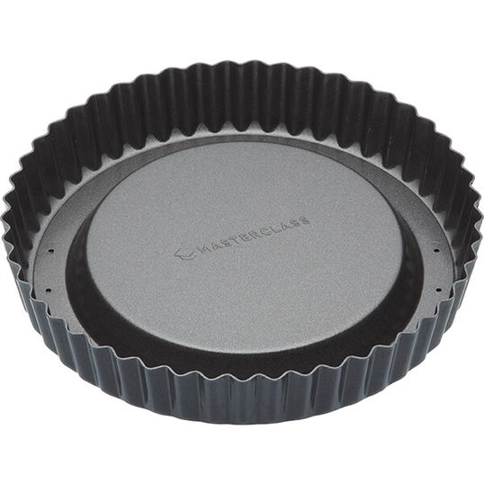 Master Class Non-Stick Raised Loose Base Fluted Flan Tin 20cm