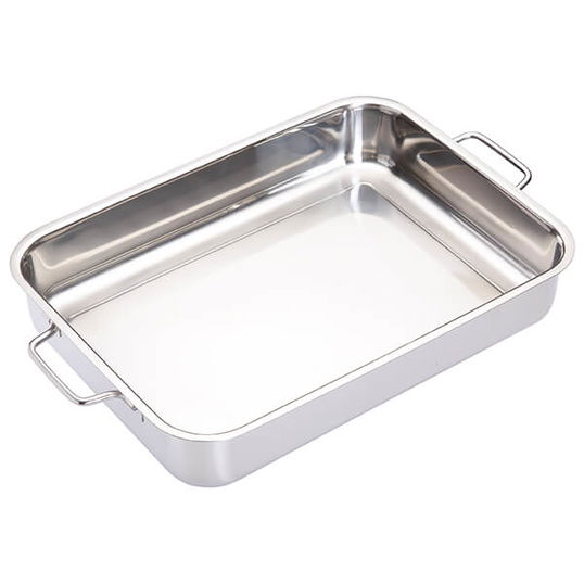 Master Class Stainless Steel Heavy Duty 37cm x 27cm Roasting Pan