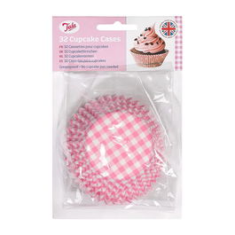 Tala 32 Pink Gingham Cupcake Cases