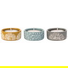 English Tableware Company Artisan Flower Set of 3 Tealight Holders