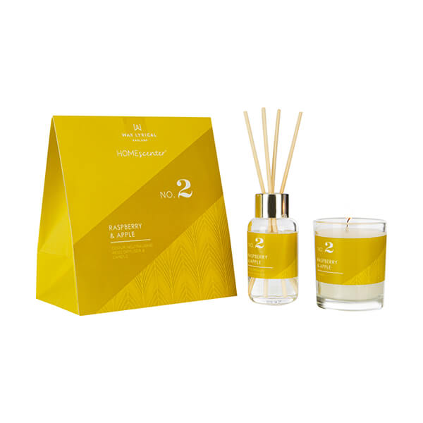 Wax Lyrical Homescenter Raspberry & Apple Candle & Reed Diffuser Gift Set
