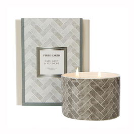 Fired Earth by Wax Lyrical Large Candle Earl Grey & Vetivert