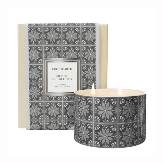 Fired Earth by Wax Lyrical Large Candle Silver Needle Tea