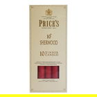 Prices 10` Sherwood Candle Wine Red Pack Of 10