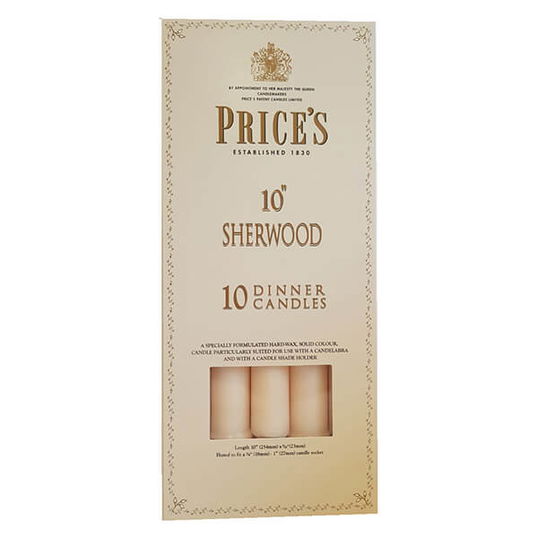 Prices 10` Sherwood Candle Ivory Pack Of 10
