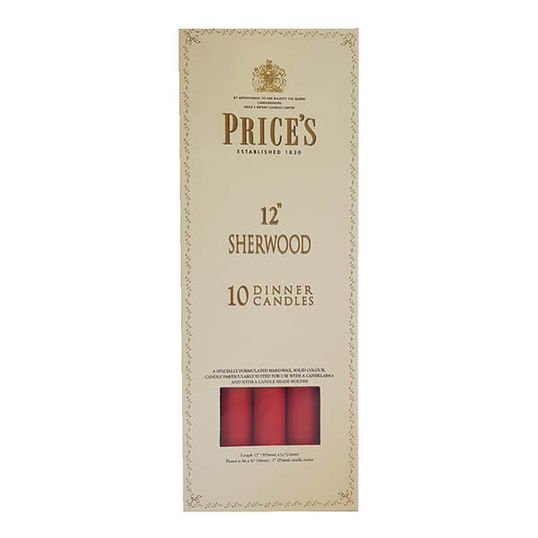 Prices 12` Sherwood Candle Red Pack Of 10