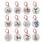 Wrendale Designs Ceramic Christmas Decoration 12 Days of Christmas Decorations