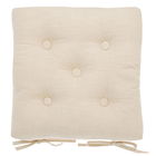 Walton & Co French Limestone Chambray Seat Pad with Ties