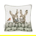 Wrendale Designs Hee Haw Donkeys Cushion