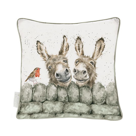 Wrendale Designs Hee Haw Donkeys Cushion