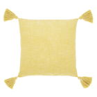 Walton & Co Saffron Chambray Tassel Poly Fill Cushion
