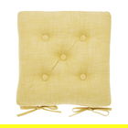 Walton & Co Saffron Chambray Seat Pad With Ties