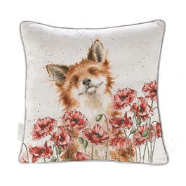 Wrendale Designs 40cm Poppy Fields Fox Square Cushion