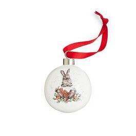 Wrendale Designs Bauble Merry Little Christmas Rabbit