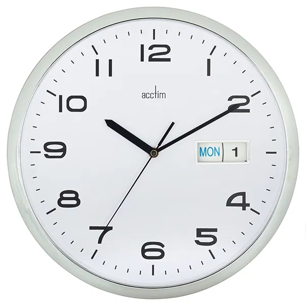Acctim Supervisor Wall Clock Chrome