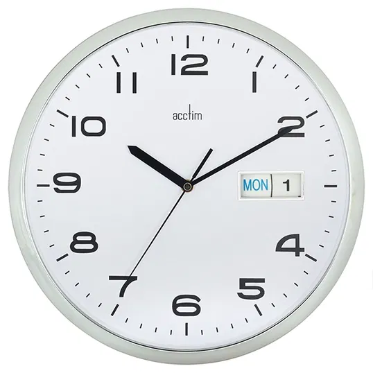 Acctim Supervisor Wall Clock Chrome