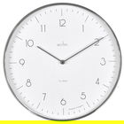 Acctim Madison Wall Clock Brushed Steel/White