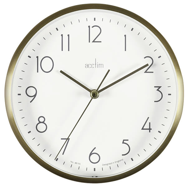 Acctim Ava Wall Clock Gold