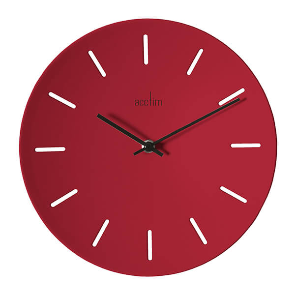 Acctim Majken Wall Clock Red