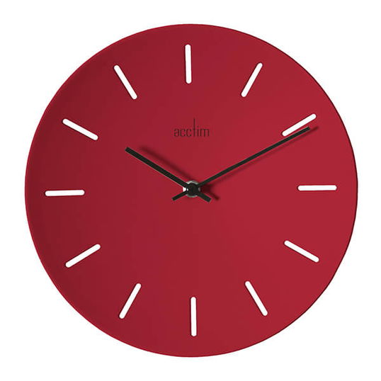 Acctim Majken Wall Clock Red
