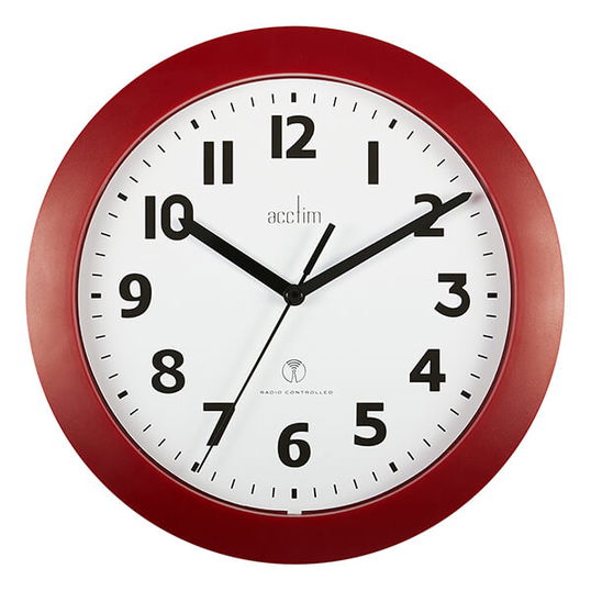 Acctim Parona Wall Clock Red