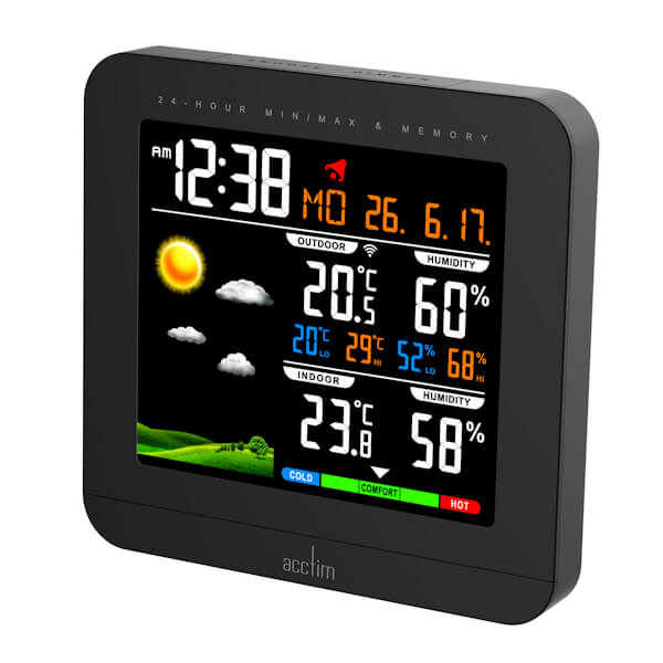 Acctim Wyndham Black Clock