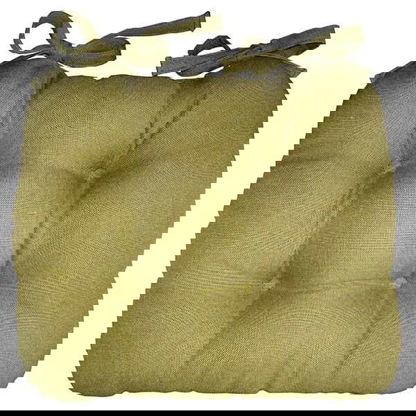 Le Chateau Linen-Look Seat Pad Olive