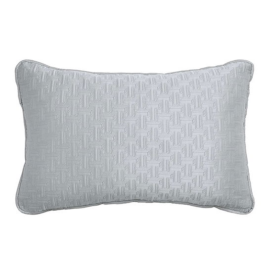 Ted Baker T Quilted Cushion 60x40cm Silver
