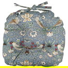 William Morris Strawberry Thief Blue Piped Seat Pad