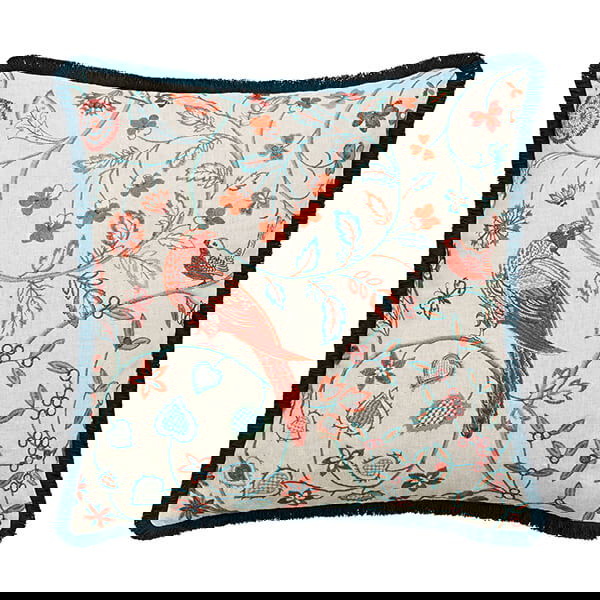 Morris & Co Sunflower Cushion 45 x 45cm Saffron and Teal