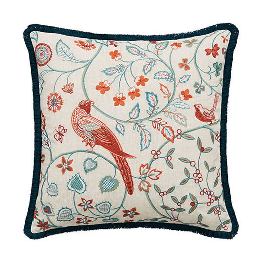 Morris & Co Sunflower Cushion 45 x 45cm Saffron and Teal