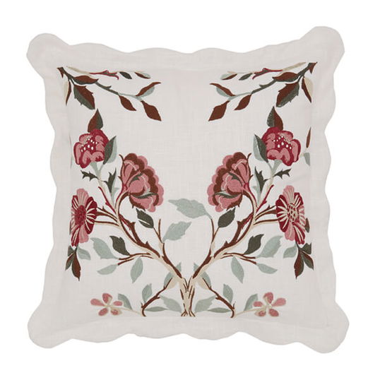 Morris & Co Brophy Embroidery Cushion 45x45cm Green